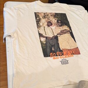 H&M White Graphic Tee with Print with OutKast logo XXL